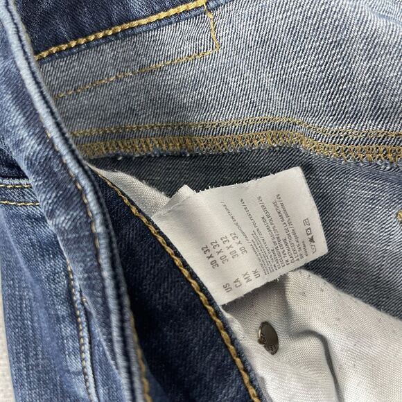 American Eagle Jeans Men’s 30x32 Blue Extreme Flex 4 Slim Straight Fit Distress - Picture 5 of 10